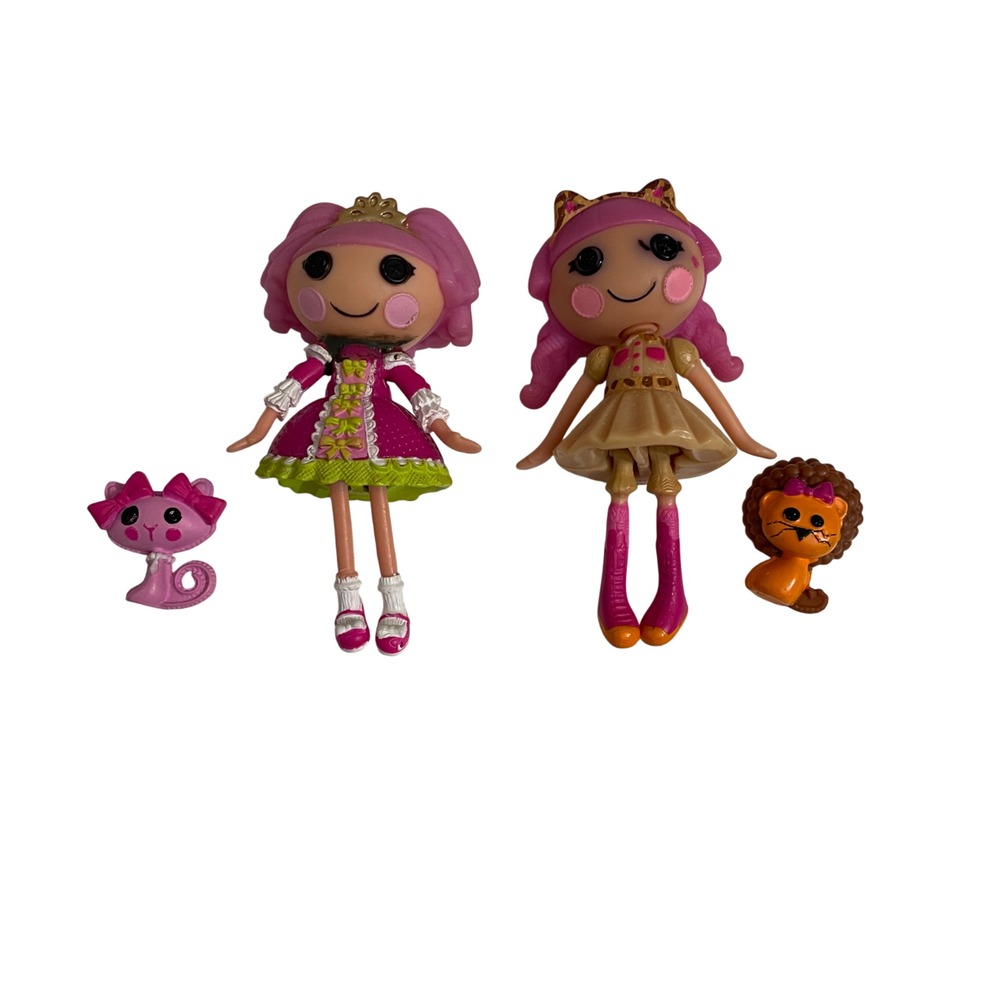 Lalaloopsy 3"  Jewels Sparkle w/Pet Cat and Kat Jungle Roar and Lion